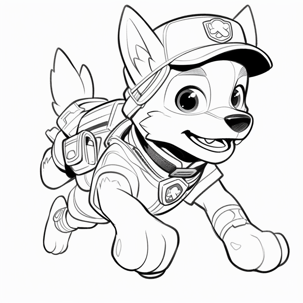 Paw Patrol Coloring Pages chase1