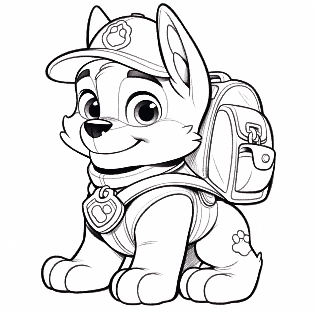 Paw Patrol Coloring Pages chase10