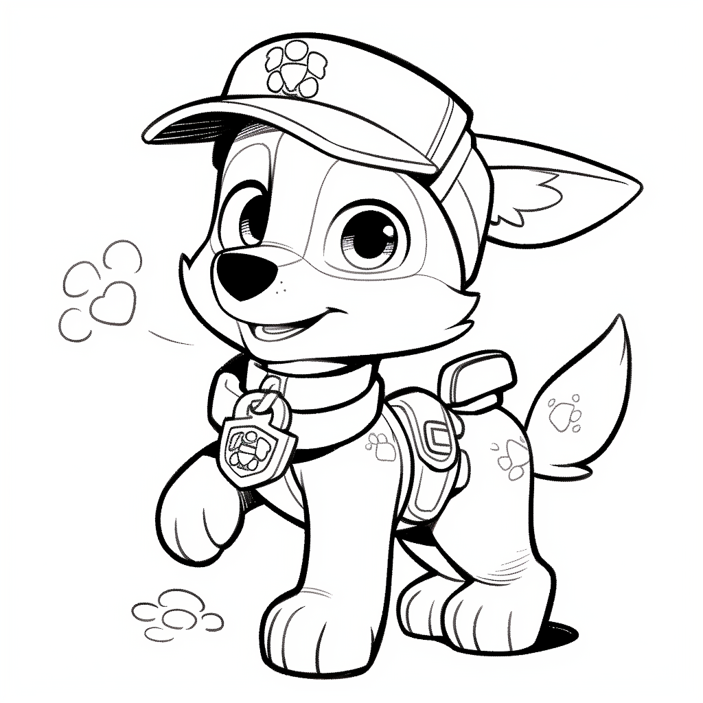 Paw Patrol Coloring Pages chase11