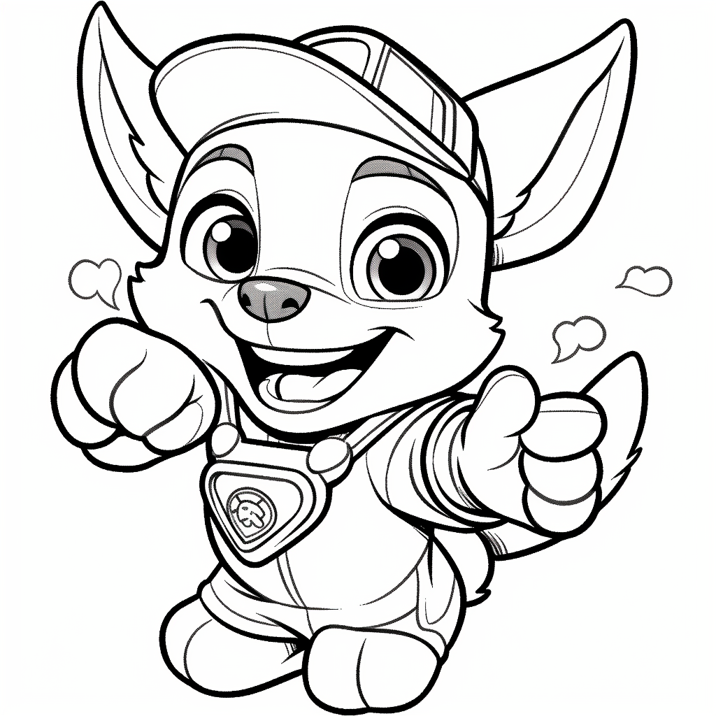 Paw Patrol Coloring Pages chase2