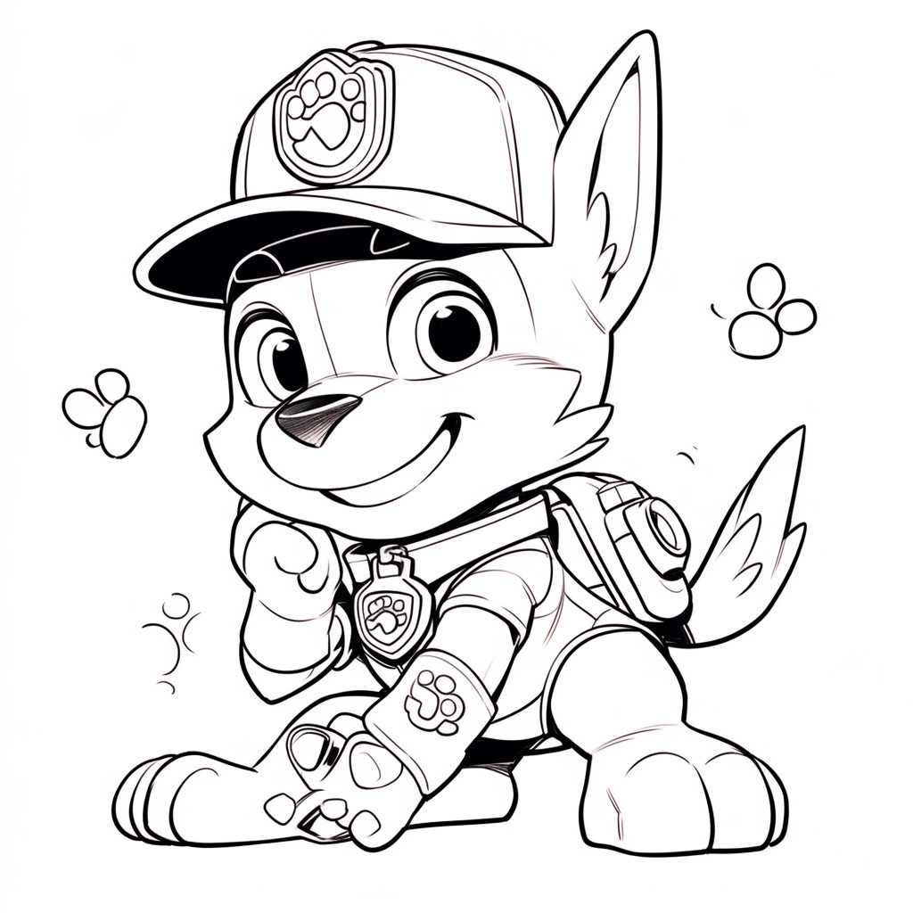 Paw Patrol Coloring Pages chase3