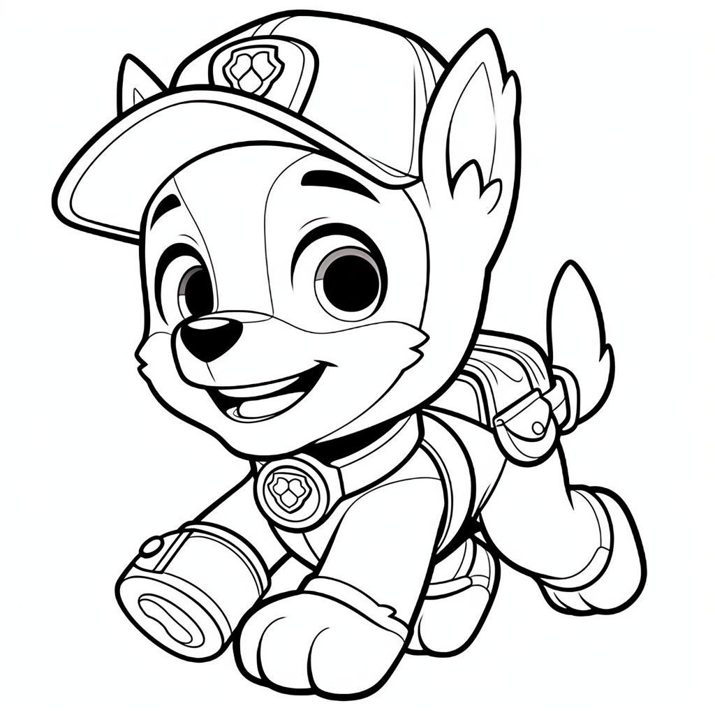 Paw Patrol Coloring Pages chase4