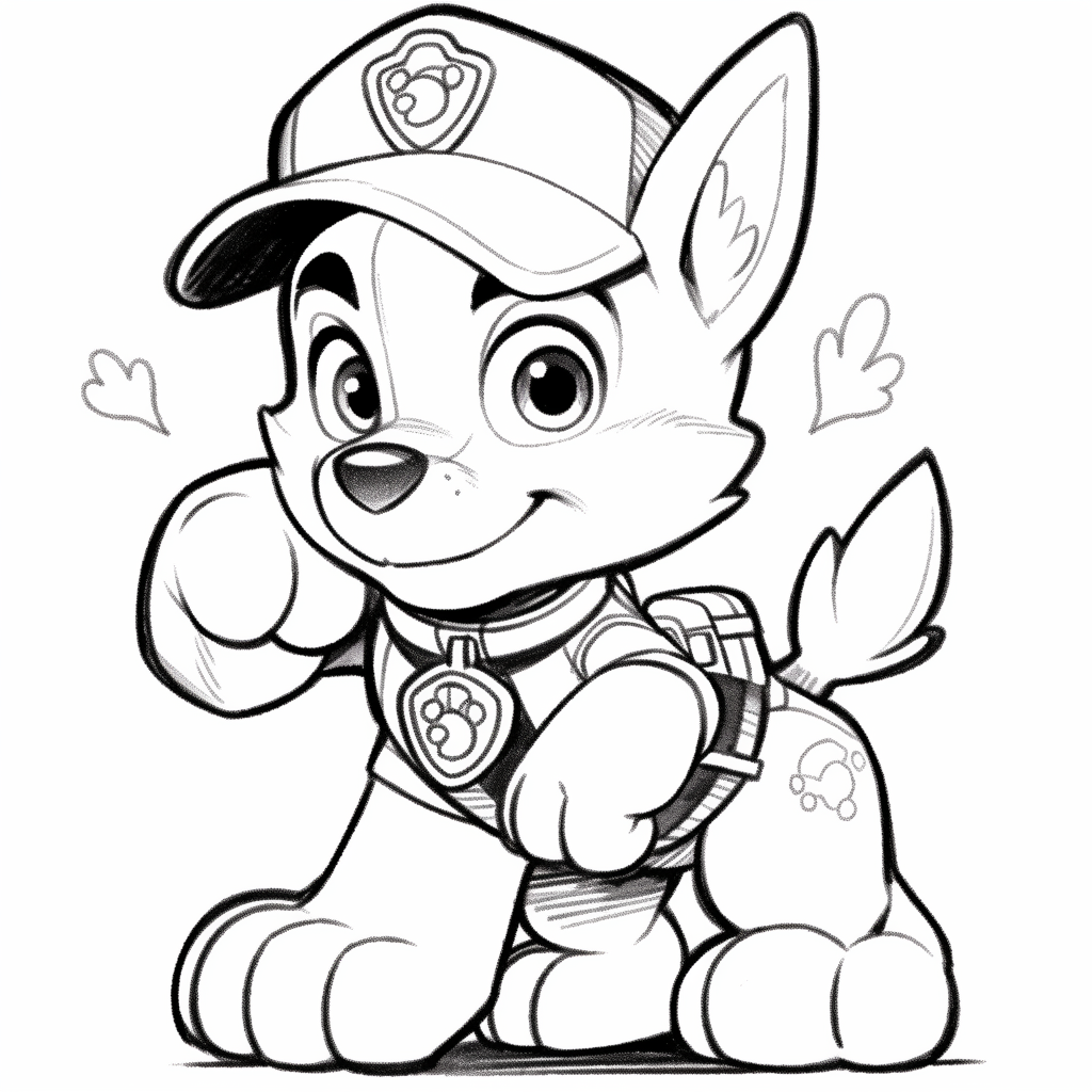 Paw Patrol Coloring Pages chase5