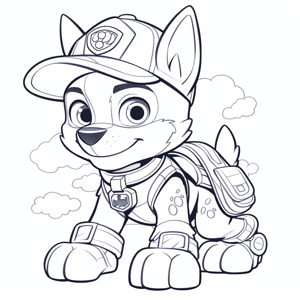 Paw Patrol Coloring Pages chase6