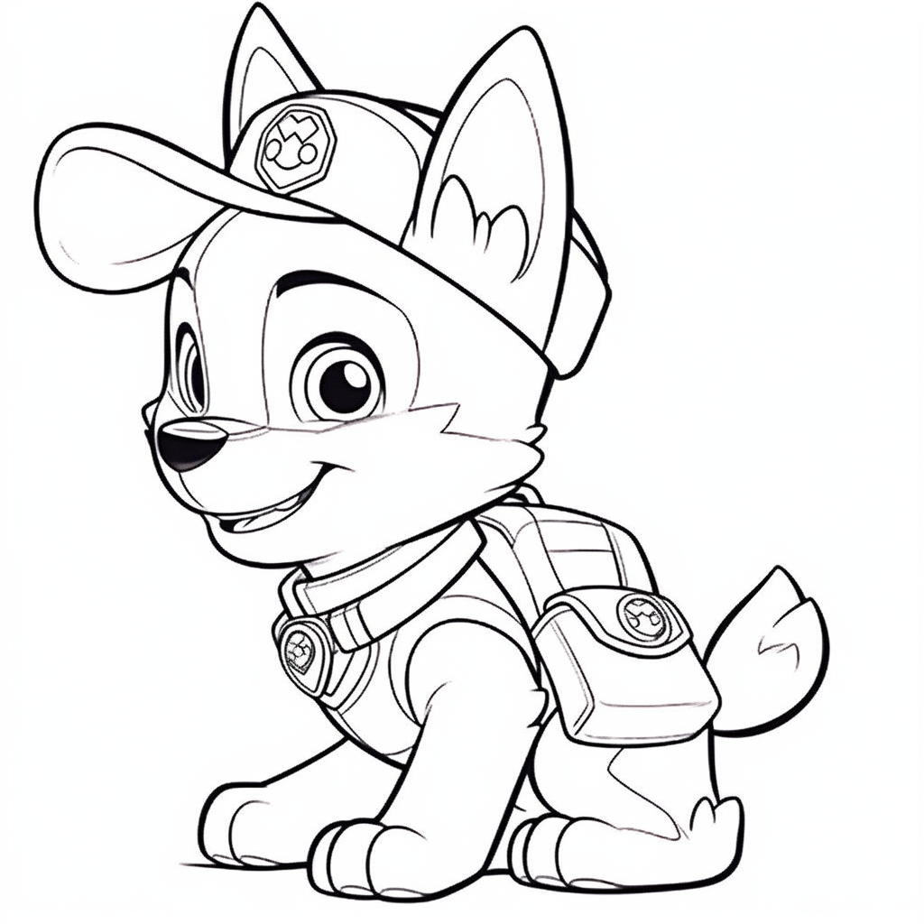 Paw Patrol Coloring Pages chase9