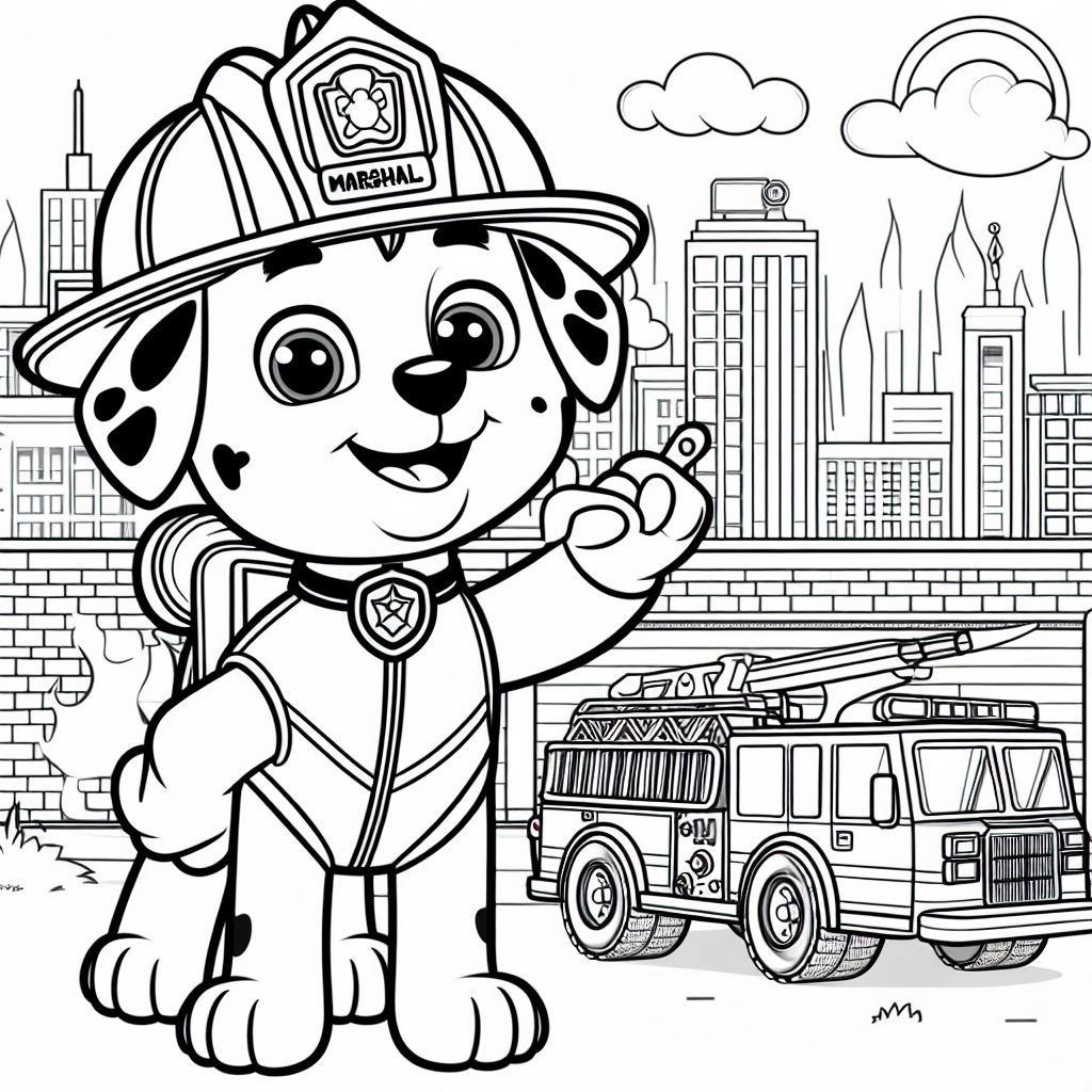 Paw Patrol Coloring Pages marshall14