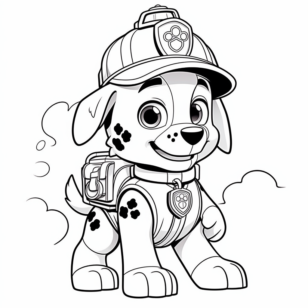 Paw Patrol Coloring Pages marshall2