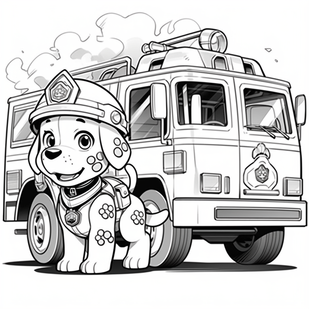 Paw Patrol Coloring Pages marshall3