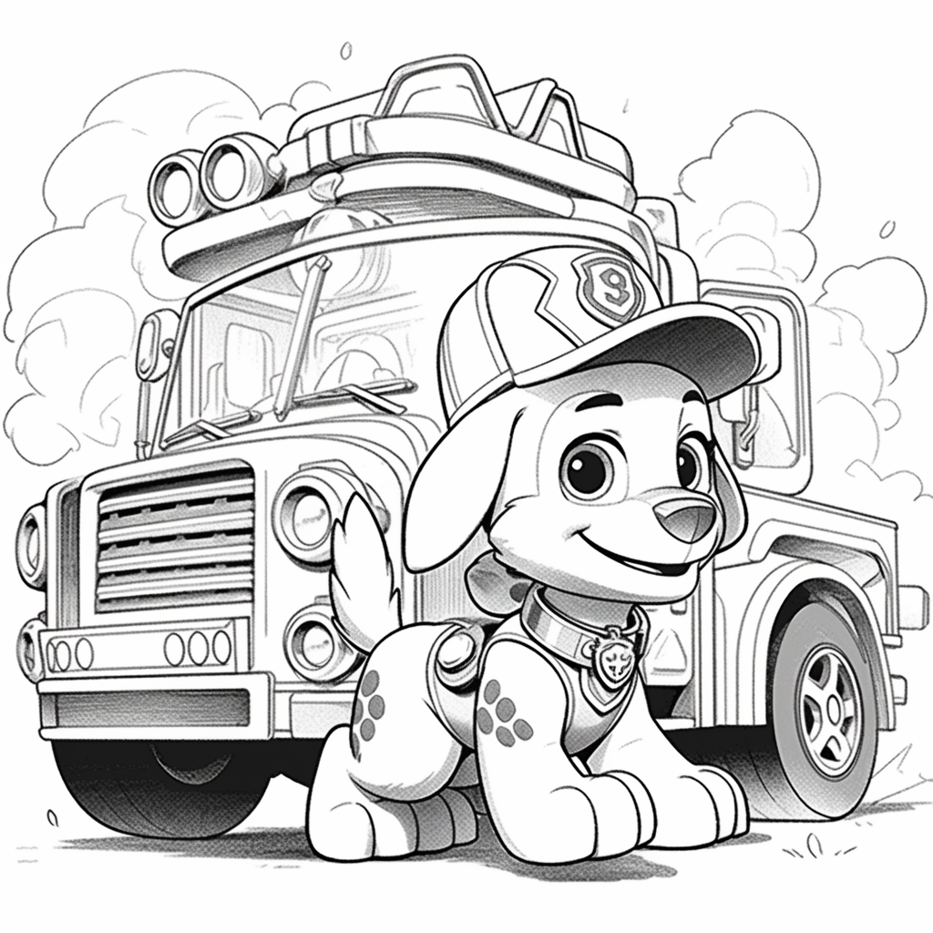 Paw Patrol Coloring Pages marshall4