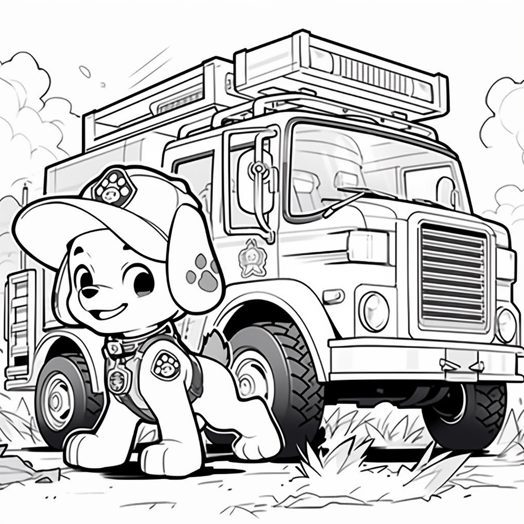 Paw Patrol Coloring Pages marshall5