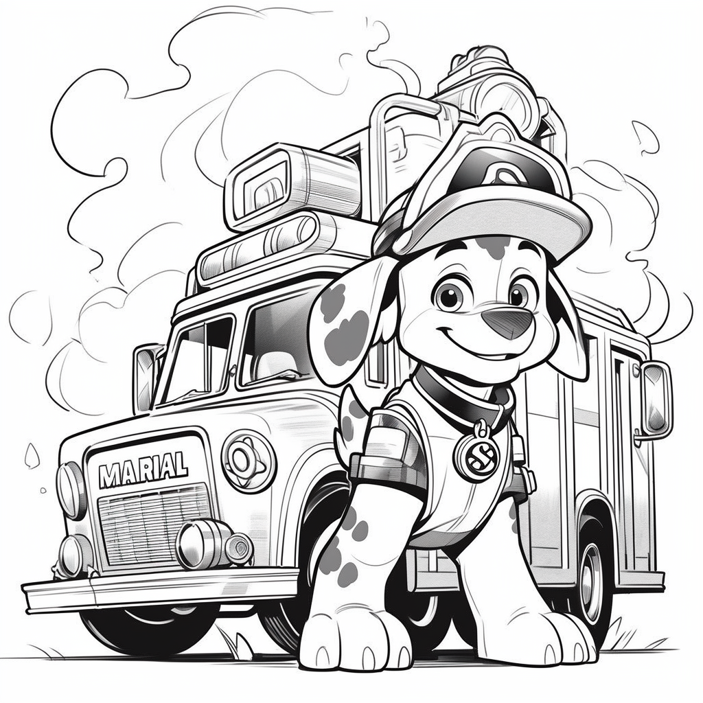 Paw Patrol Coloring Pages marshall7