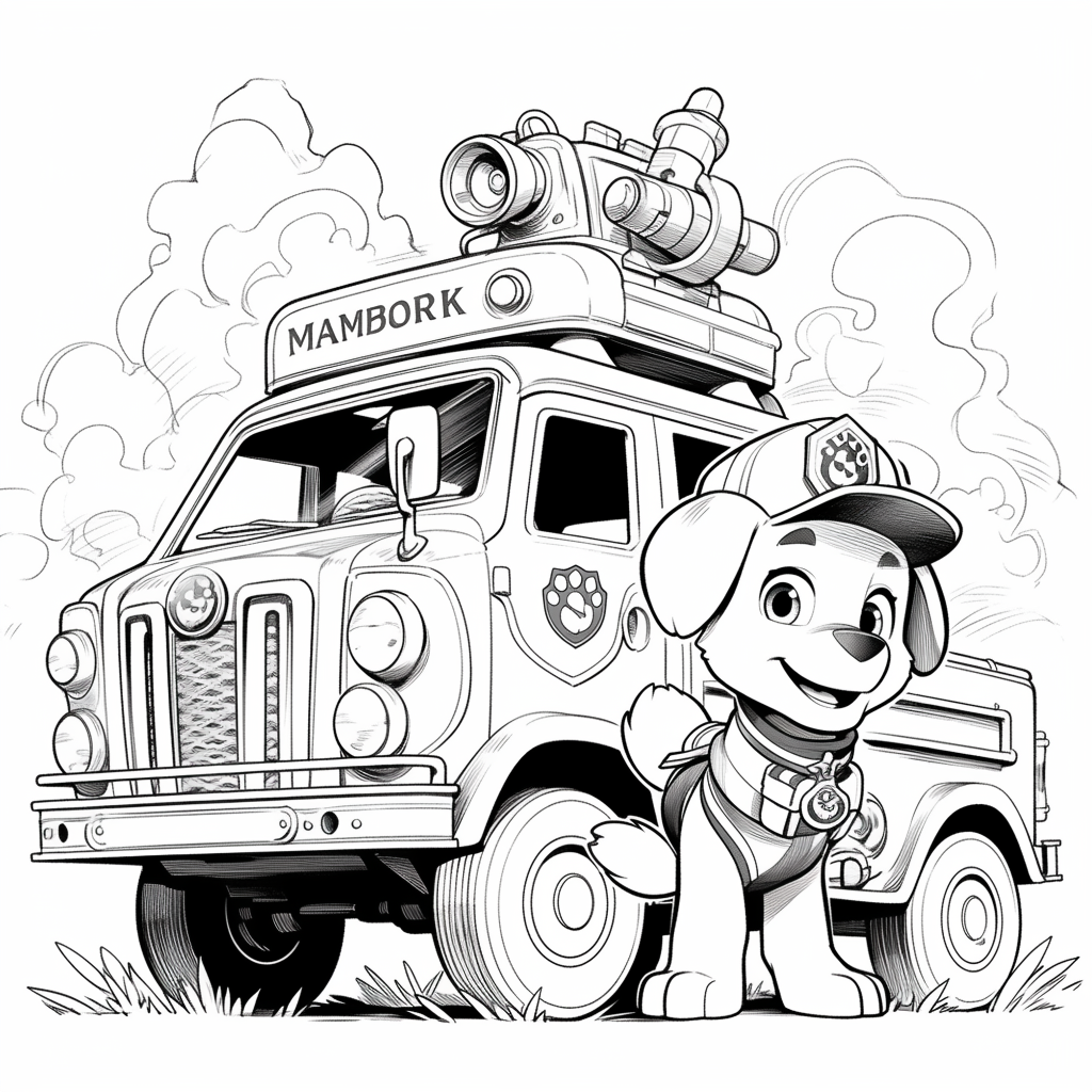 Paw Patrol Coloring Pages marshall8