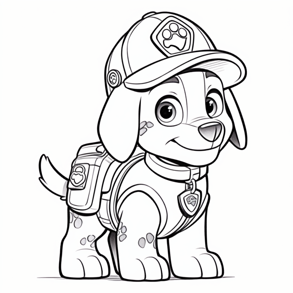 Paw Patrol Coloring Pages marshall9