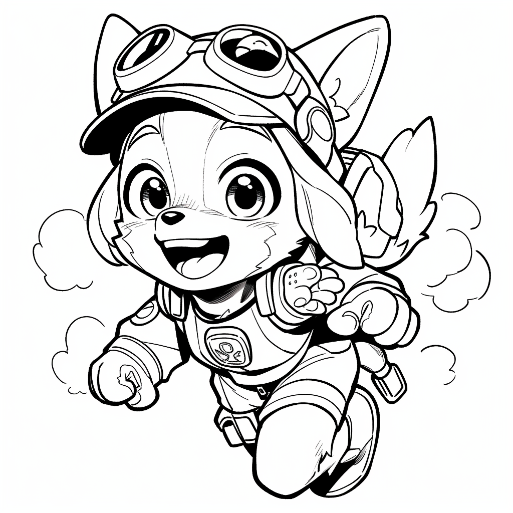 Paw Patrol Coloring Pages Skye1