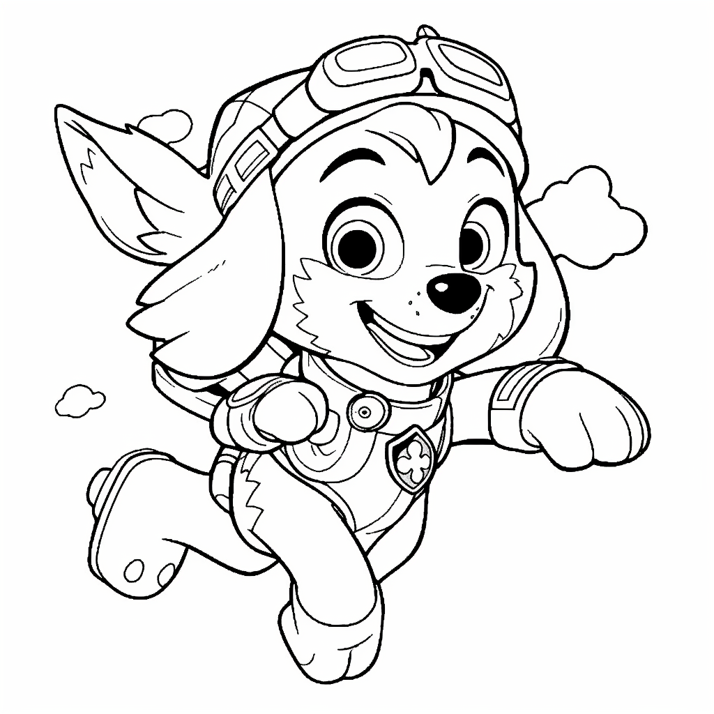 Skye Paw Patrol Coloring Pages