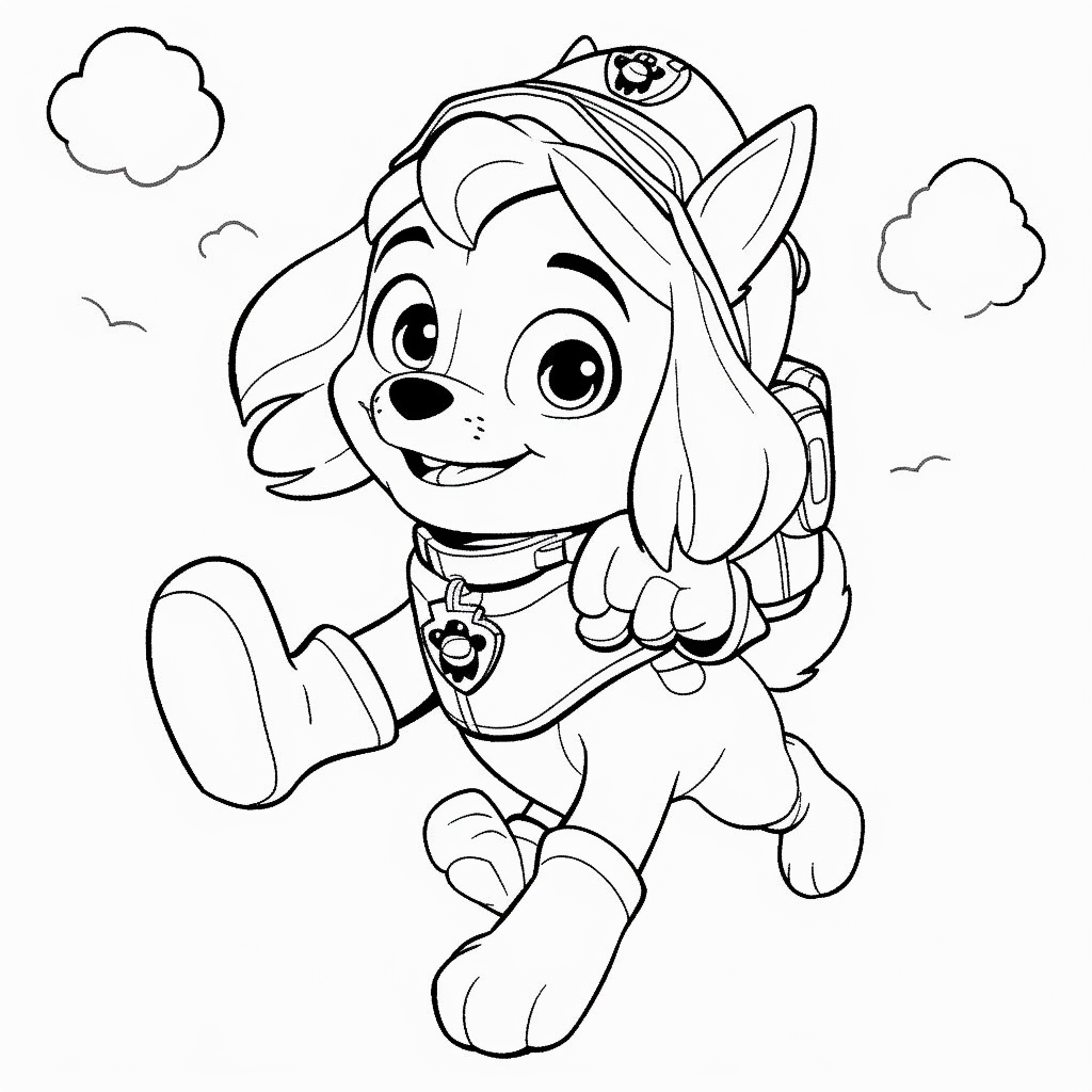 Paw Patrol Coloring Pages Skye5