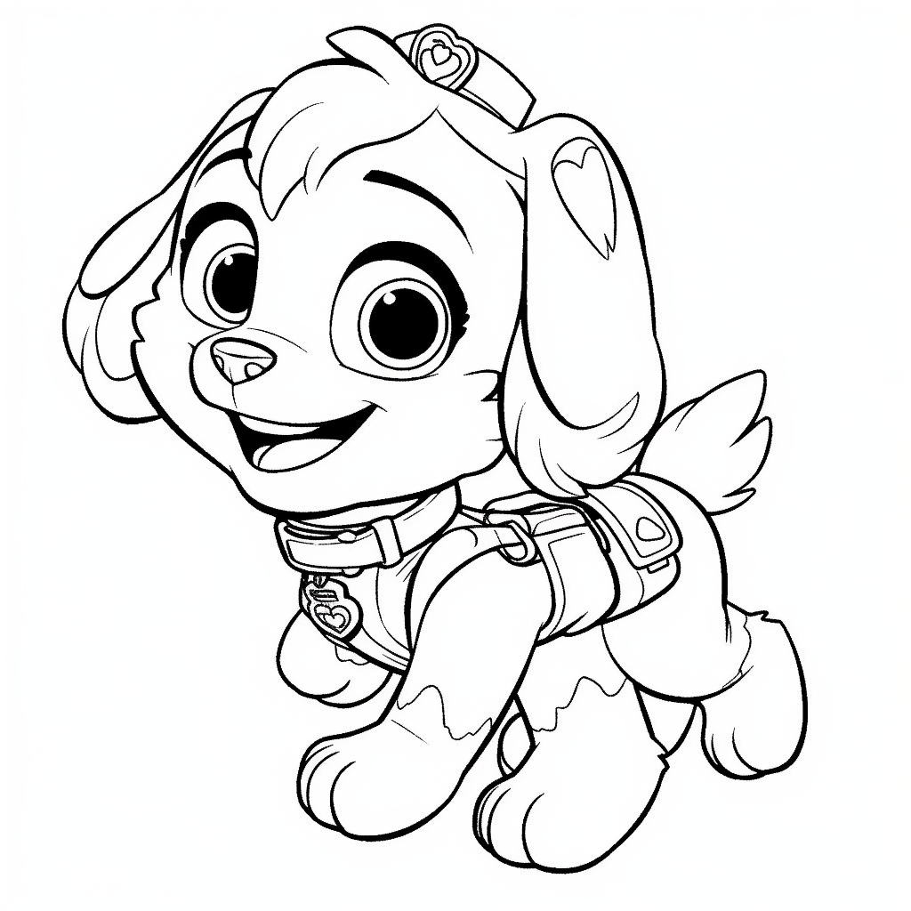 Paw Patrol Coloring Pages Skye6