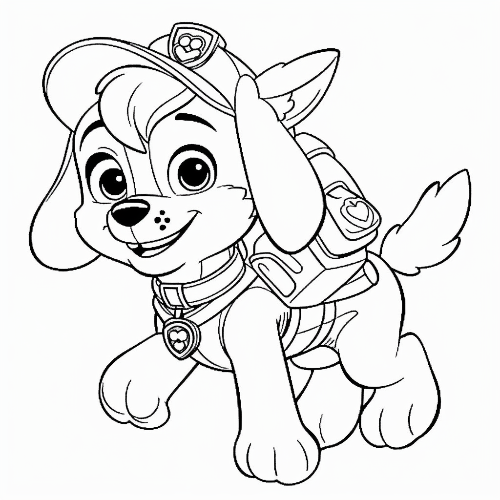 Paw Patrol Coloring Pages Skye7