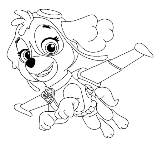 Paw Patrol Coloring Pages Skye8